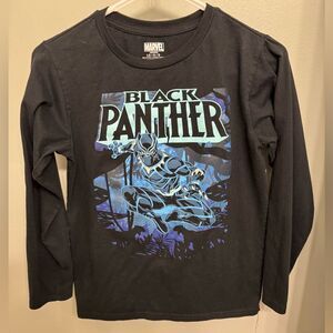 Kids Black Panther Long Sleeve Shirt - LG